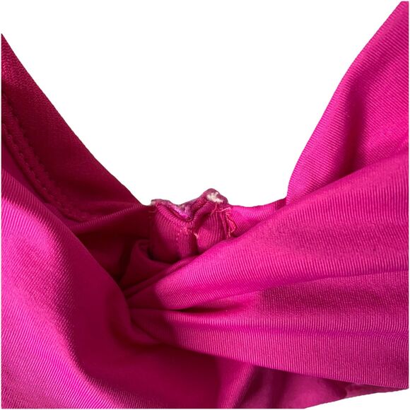 CATALINA Swimwear Bikini Twist Top Women's Plus 1X Underwire Hot Pink Padded NWT - Picture 8 of 11